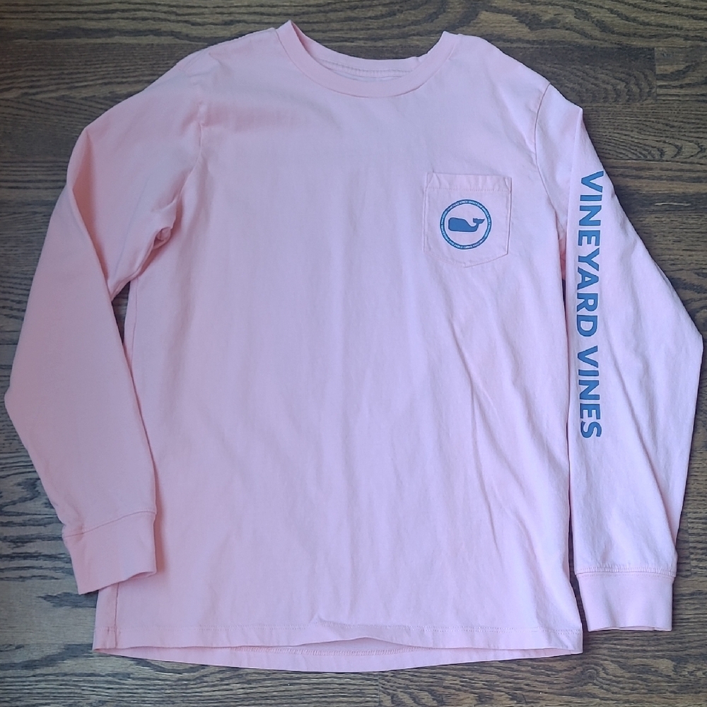 Vineyard Vines Youth Light Pink Long Sleeve Tee